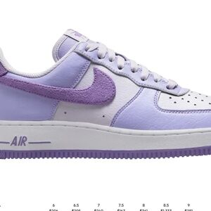 Nike Air Force 1 Low – Hydrangea Purple – Gently Worn but Great Condition